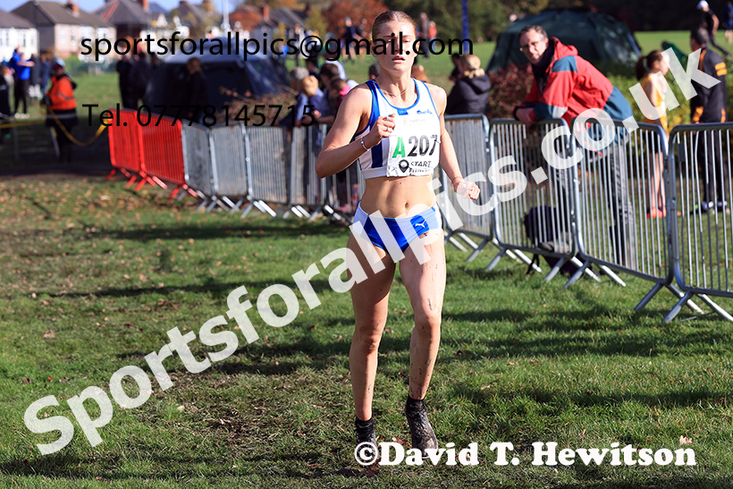 Senior women, 2024 Northern Cross Country Relays, Graves Park, Sheffield.   Photo: David T. Hewitson/Sports for All Pics